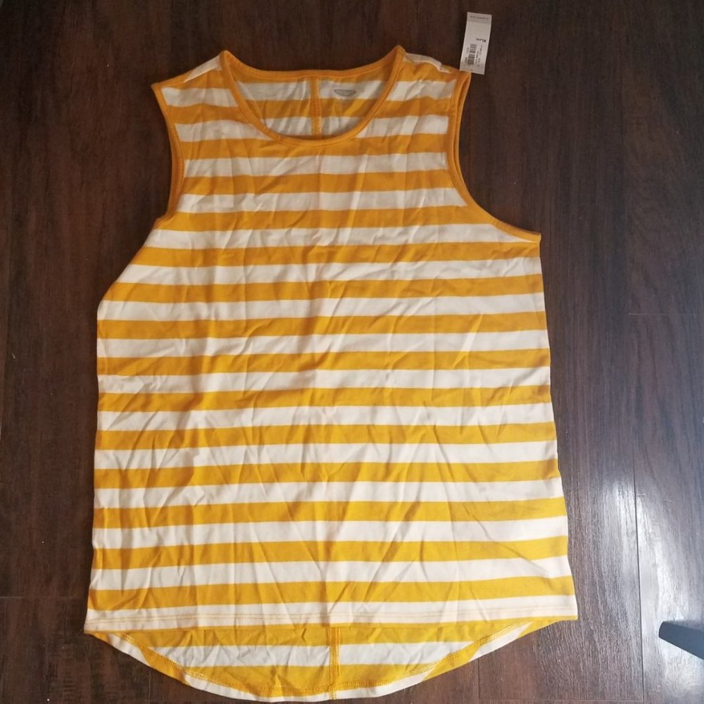 Old Navy Striped Yellow Tank Top Girl's NWT